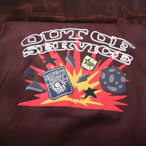 graphic brown hoodie