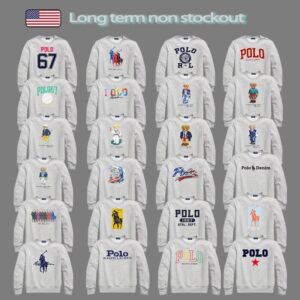 ralph lauren crewneck sweatshirt( white and blue)