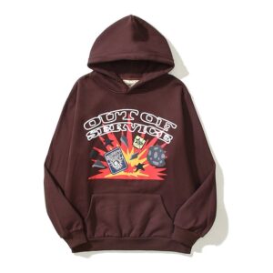 graphic brown hoodie