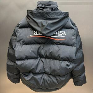 balenciaga wave puffer jacket black