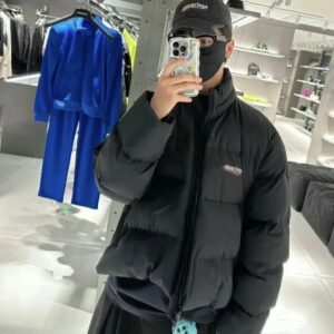 balenciaga wave puffer jacket black