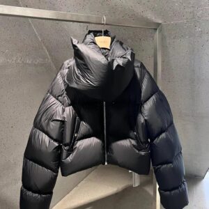 rick owens puffer jacket, black