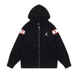 air jordan fleece hoodie 2025 (gray and black)