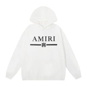 amiri logo hoodie black