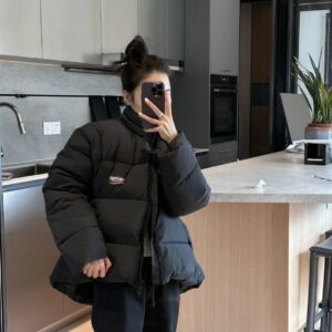balenciaga wave puffer jacket black