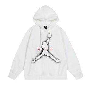 air jordan 2025 trend aj hoodie (white and black)