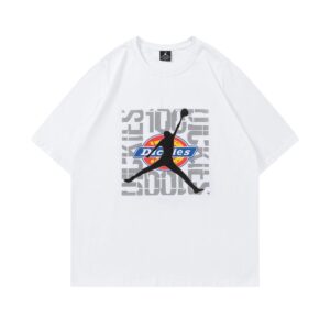 air jordan spring 2025 print cotton tee (white and black)