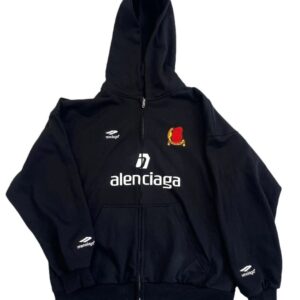 balenciaga zip hoodie black