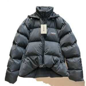 balenciaga wave puffer jacket black