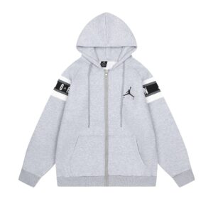 air jordan fleece hoodie 2025 (gray and black)