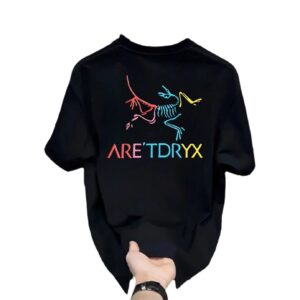 are'tdryx men's cotton short sleeve tee+white and black