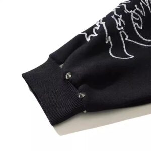 skull pattern hoodie