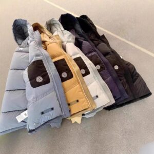 stone island down jacket multicolor