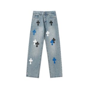 chrome hearts cross denim jeans