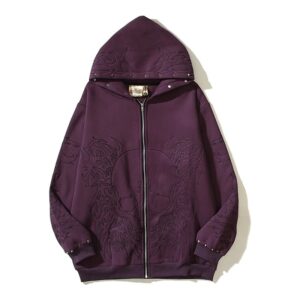 skull pattern hoodie