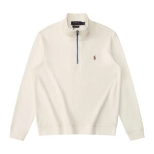 lauren ralph polo cotton half zip sweatshirt
