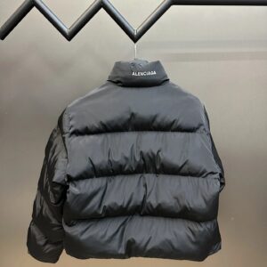 balenciaga short puffer jacket black