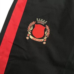 balenciaga embroidered track pants black