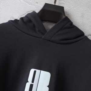 balenciaga logo hoodie black