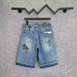 ​​chrome hearts artisan denim shorts (2025 multi wash)​