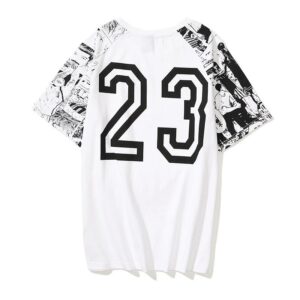 air jordan summer aj crewneck tee (white and black）