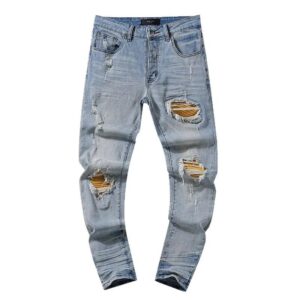 ​​amiri distressed patchwork jeans (multi wash)​