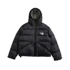stussy hooded jacket black
