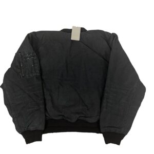 balenciaga distressed denim jacket black