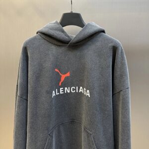 balenciaga printed hoodie grey