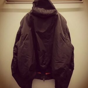 oversized hooded flight jacket black