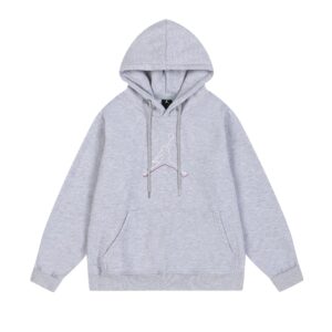 air jordan men's fleece hoodie（gray and black）