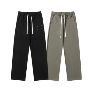 maison margiela drawstring jogger pants+green and black