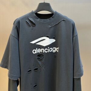 balenciaga distressed sweatshirt black