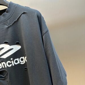 balenciaga distressed sweatshirt black