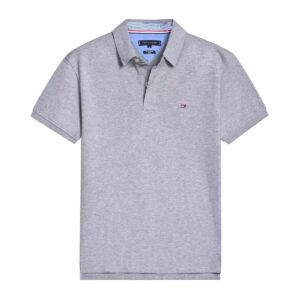 tommy hilfiger men's business casual solid polo shirt with classic colla