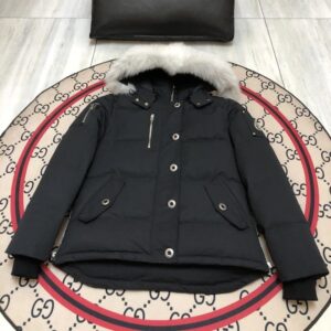 stylish couple parka, black & white