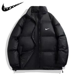 nike winter men's puffer jacket+ black and green