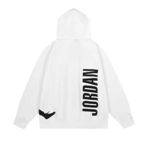 jordan new release fleece hoodie（white and black）