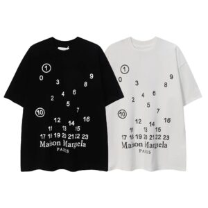 maison margiela number print tee