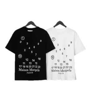 maison margiela number print tee