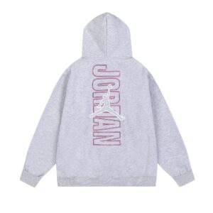 air jordan men's fleece hoodie（gray and black）