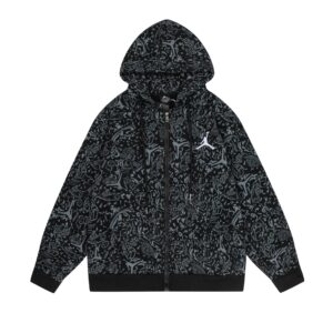 air jordan flyer print hoodie （white and black）