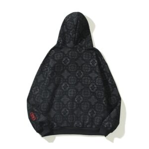 air jordan graphic hooded jacket white and black