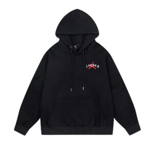 air jordan 2025 fall printed hoodie（ gray and black）