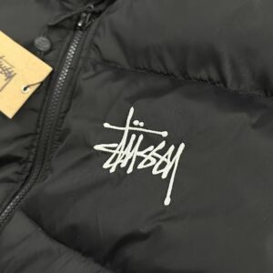 stussy hooded jacket black