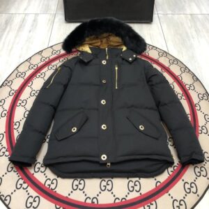 stylish couple parka, black & white