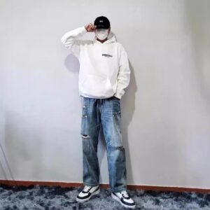 essentials printed hoodie