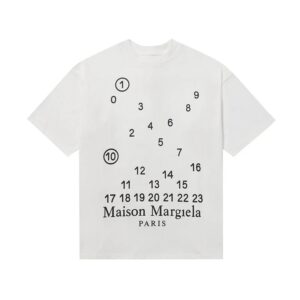 maison margiela number print tee