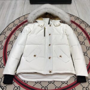 stylish couple parka, black & white