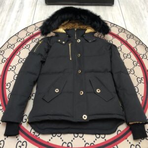stylish couple parka, black & white